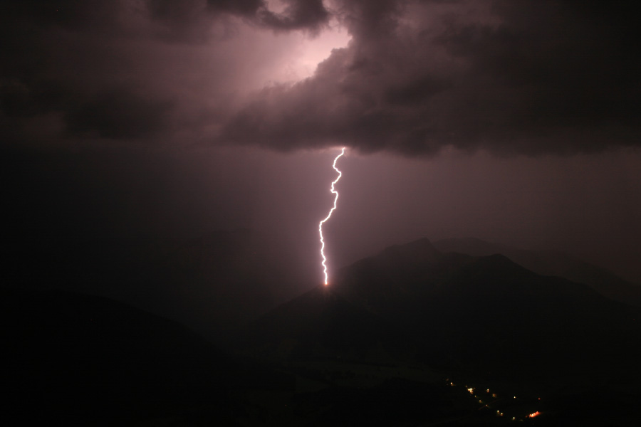 Line Lightning Strikes Mountain Line Lightning Strikes Mountain