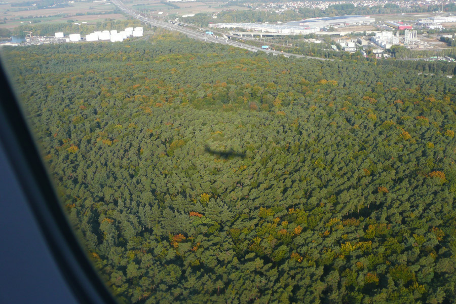 Opposition effect from the airplane Opposition effect from the airplane