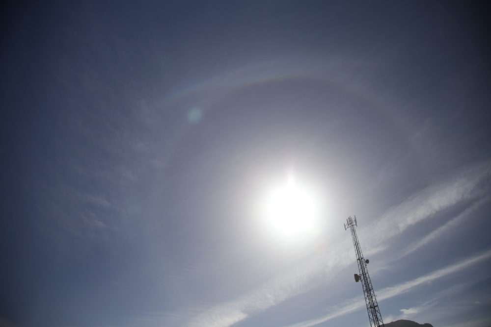 22° ring, sundogs, upper tangent arc, Parry arc 22° ring, sundogs, upper tangent arc, Parry arc