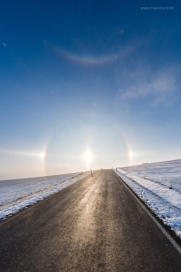 Ice fog with circumzenithal arc Ice fog with circumzenithal arc