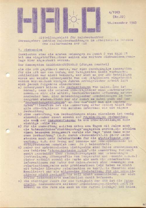 HALO No. 22