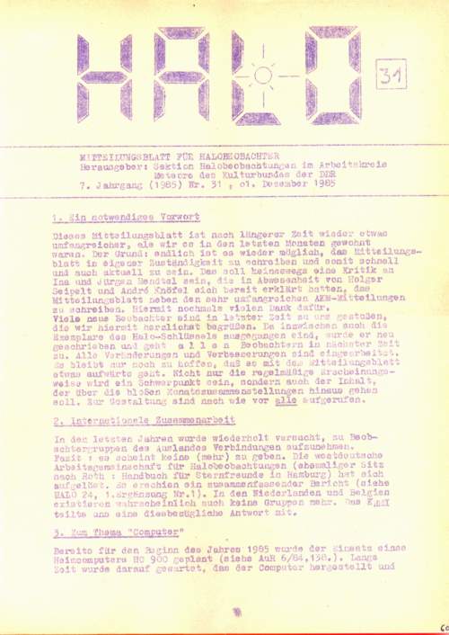 HALO No. 31