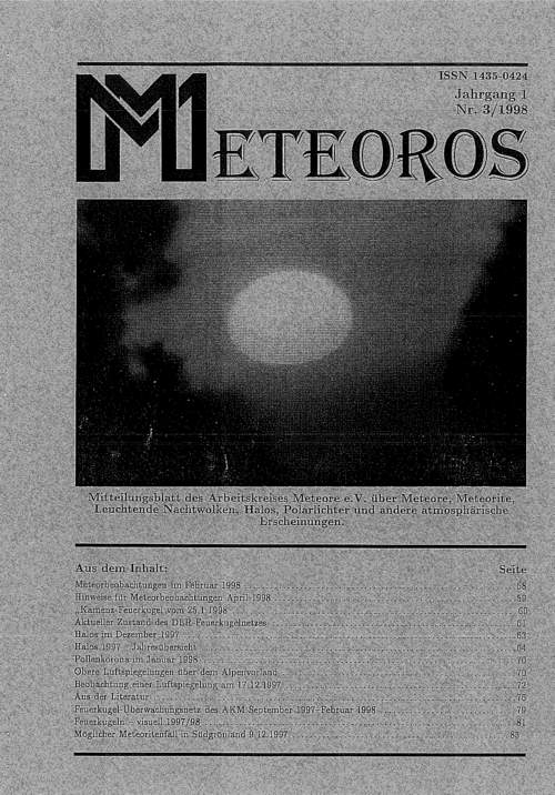 METEOROS No. 03/1998