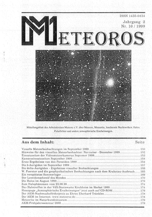METEOROS No. 10/1999