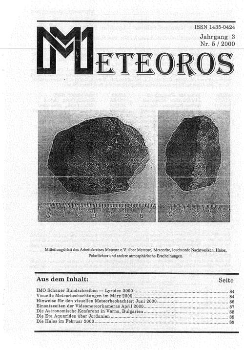 METEOROS No. 05/2000