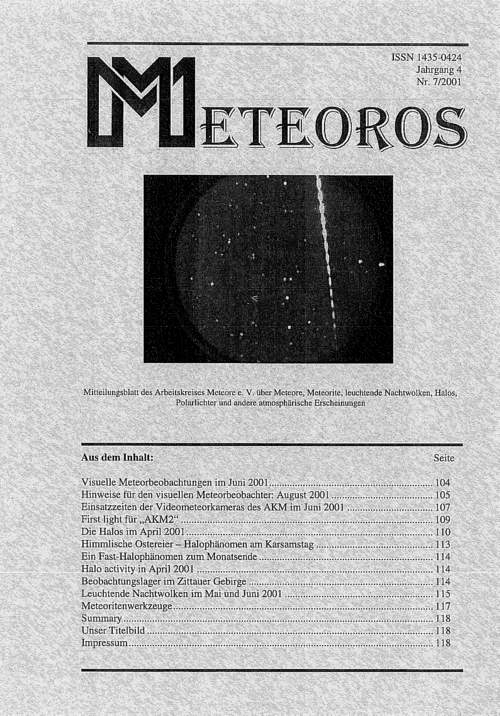 METEOROS No. 07/2001