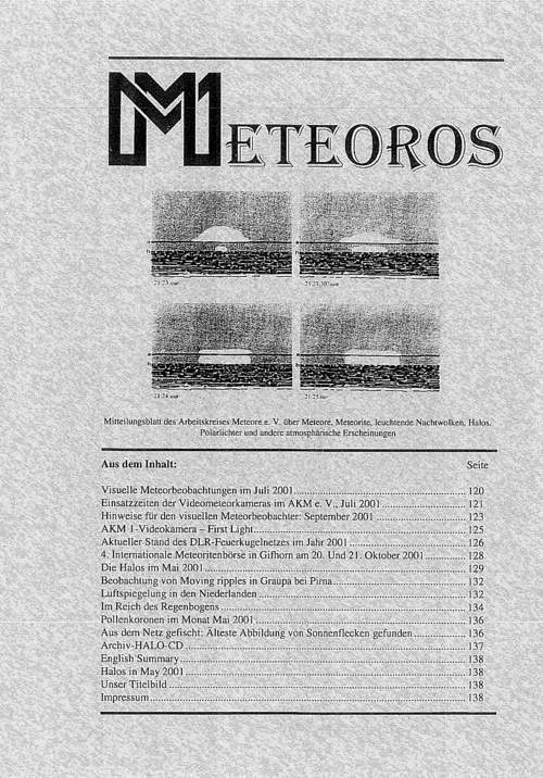 METEOROS No. 08/2001