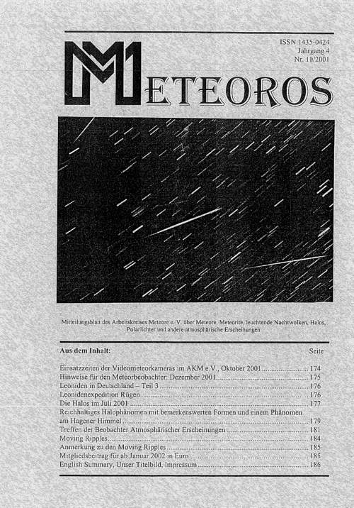 METEOROS No. 11/2001