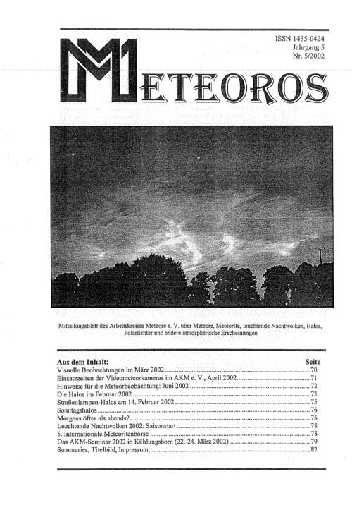 METEOROS No. 05/2002