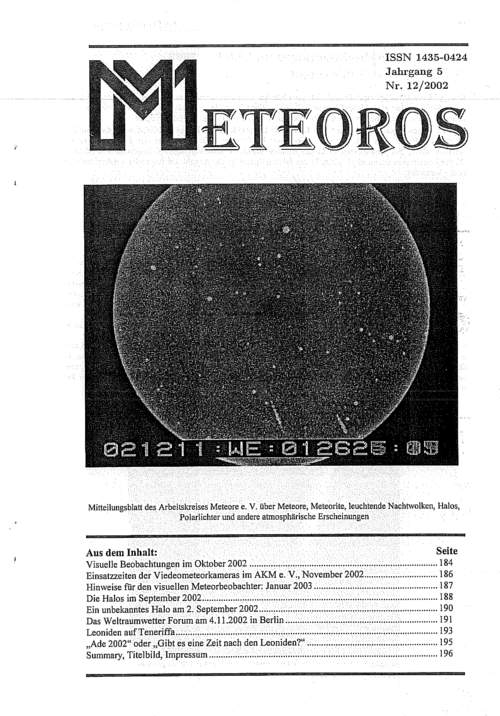 METEOROS No. 12/2002