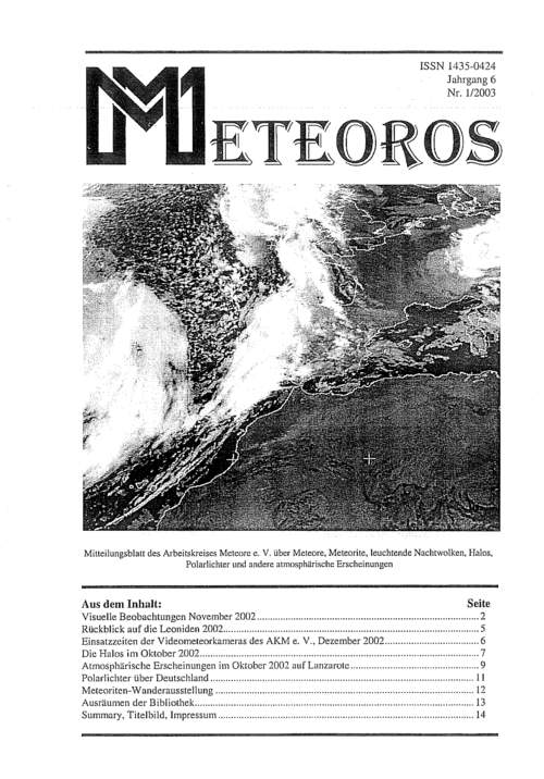 METEOROS No. 01/2003
