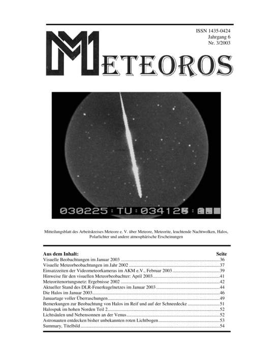 METEOROS No. 03/2003