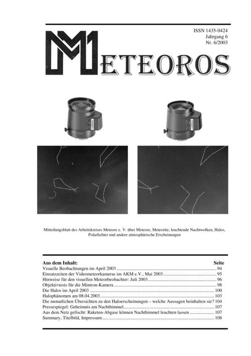 METEOROS No. 06/2003
