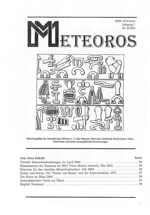 METEOROS No. 06/2004