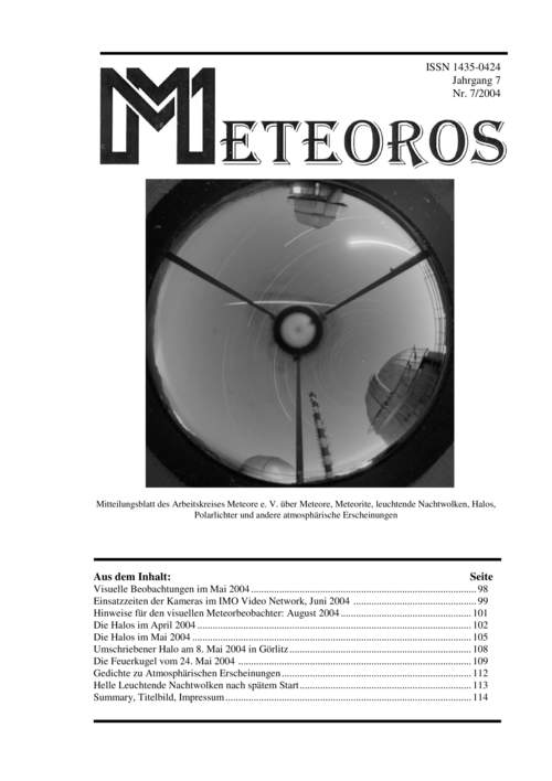 METEOROS No. 07/2004