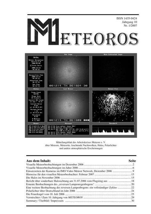 METEOROS No. 01/2007