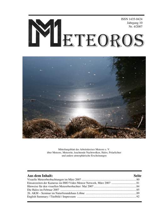METEOROS No. 04/2007