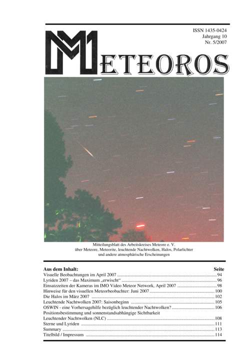 METEOROS No. 05/2007