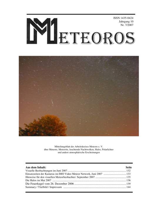 METEOROS No. 07/2007