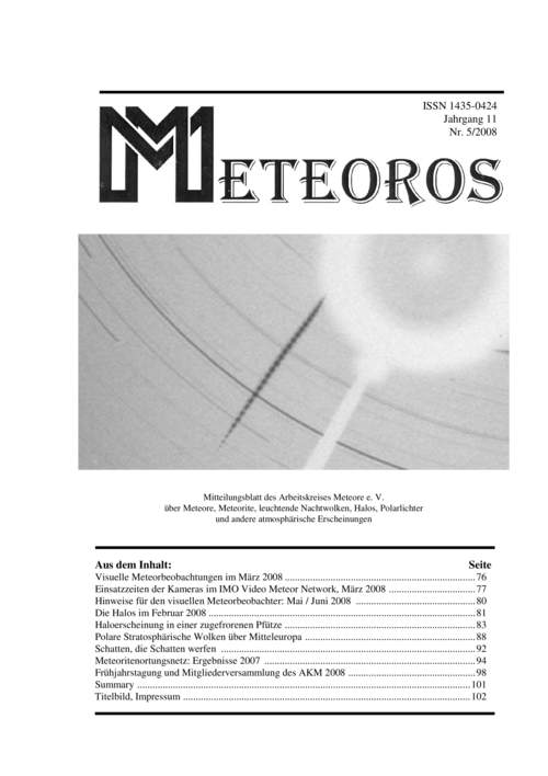 METEOROS No. 05/2008