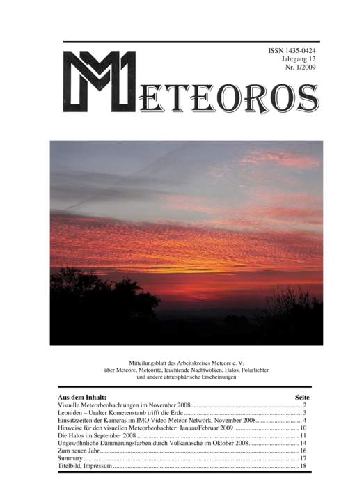 METEOROS No. 01/2009
