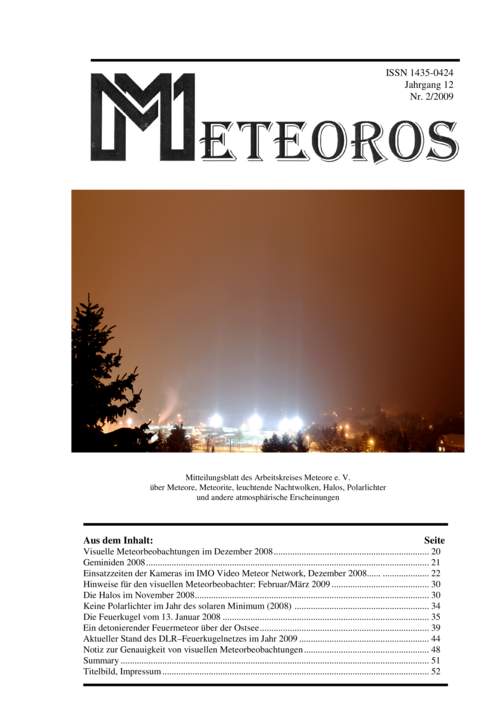 METEOROS No. 02/2009