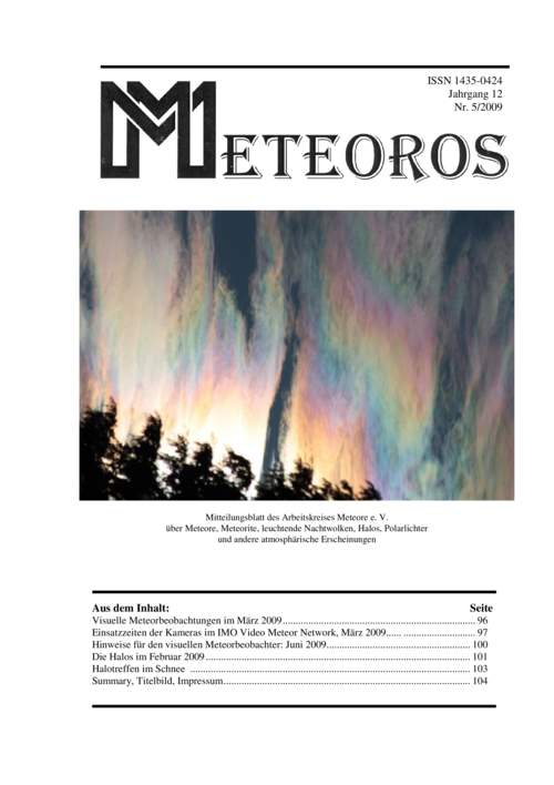 METEOROS No. 05/2009