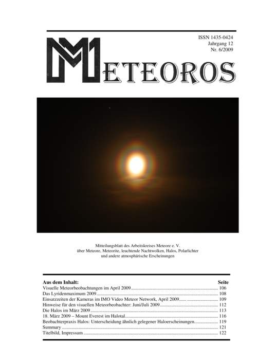 METEOROS No. 06/2009