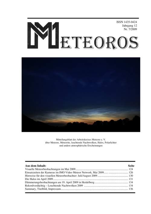 METEOROS No. 07/2009
