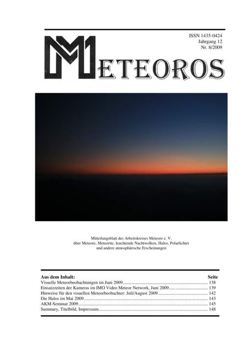 METEOROS No. 08/2009