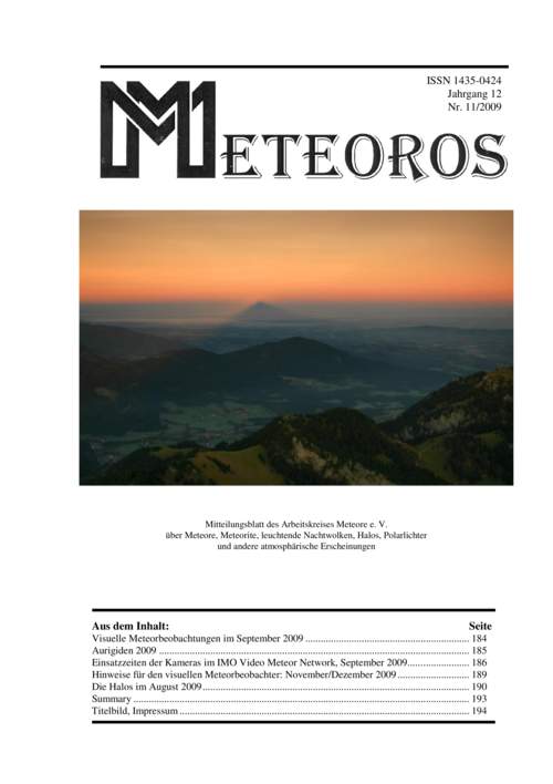METEOROS No. 11/2009
