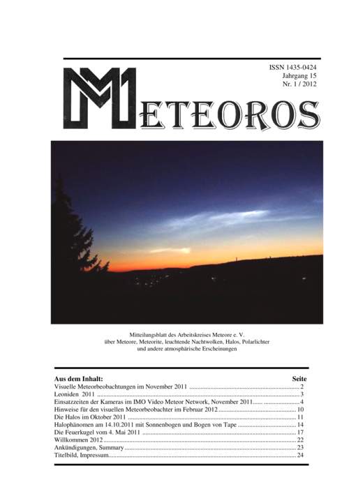 METEOROS No. 01/2012