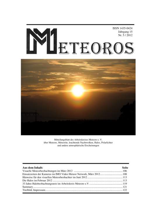 METEOROS No. 05/2012