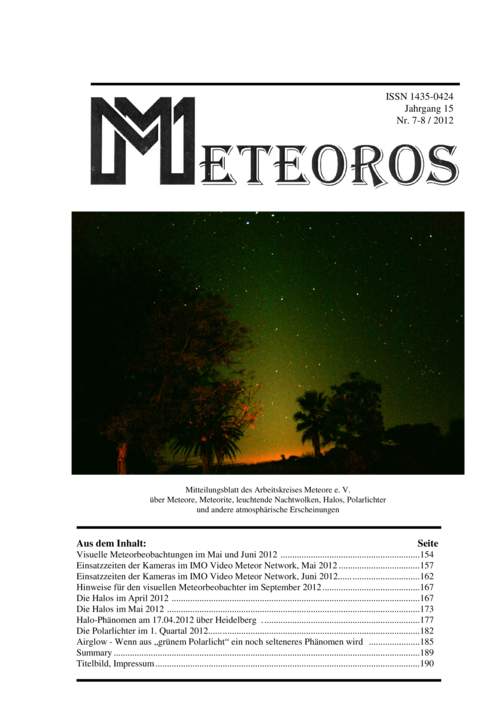 METEOROS No. 0708/2012