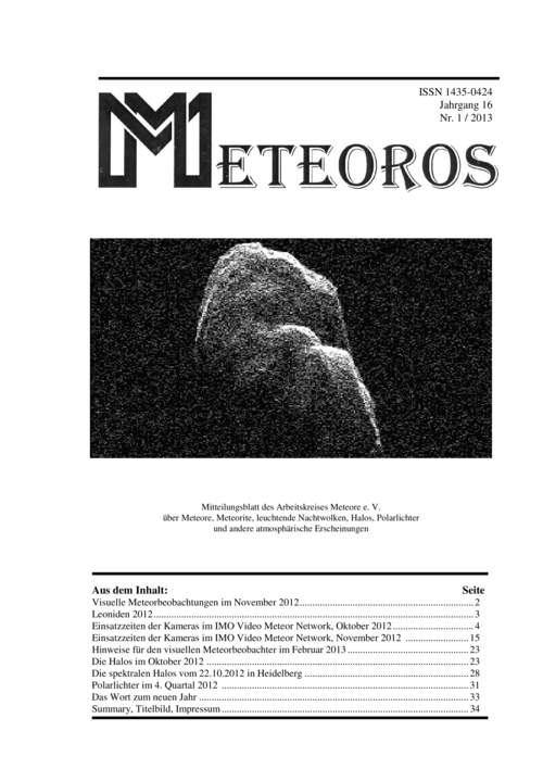 METEOROS No. 01/2013