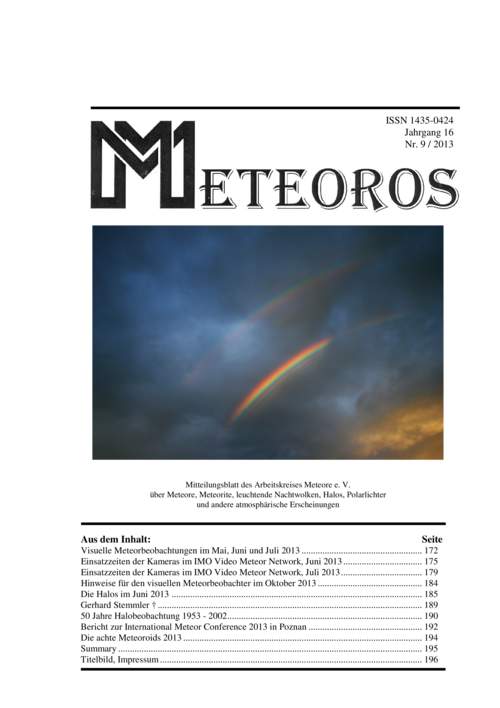METEOROS No. 09/2013
