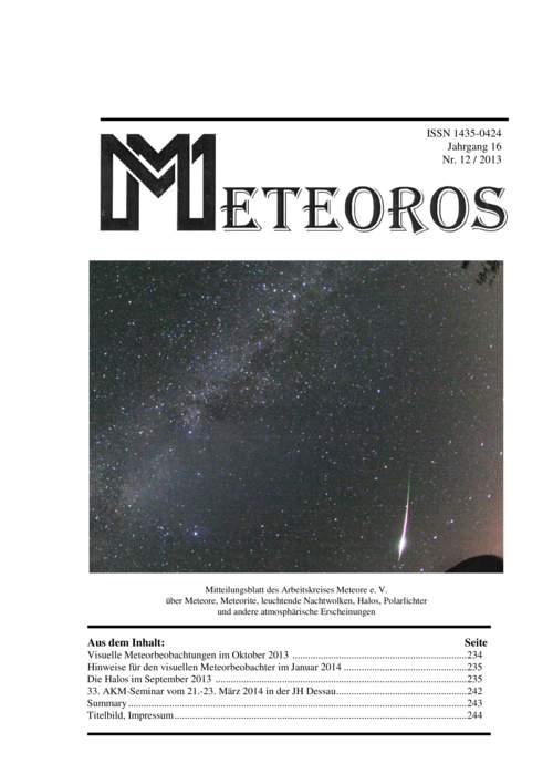 METEOROS No. 12/2013