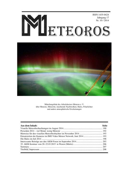 METEOROS No. 10/2014