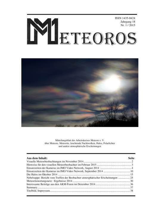 METEOROS No. 01/2015