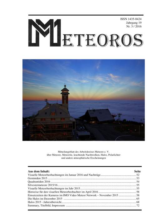 METEOROS No. 03/2016