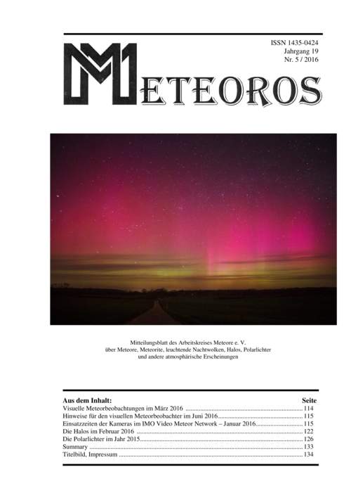 METEOROS No. 05/2016
