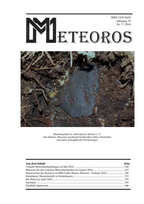 METEOROS No. 07/2016