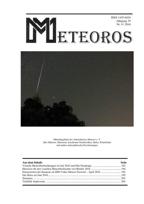 METEOROS No. 09/2016