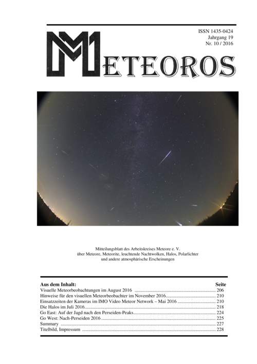 METEOROS No. 10/2016