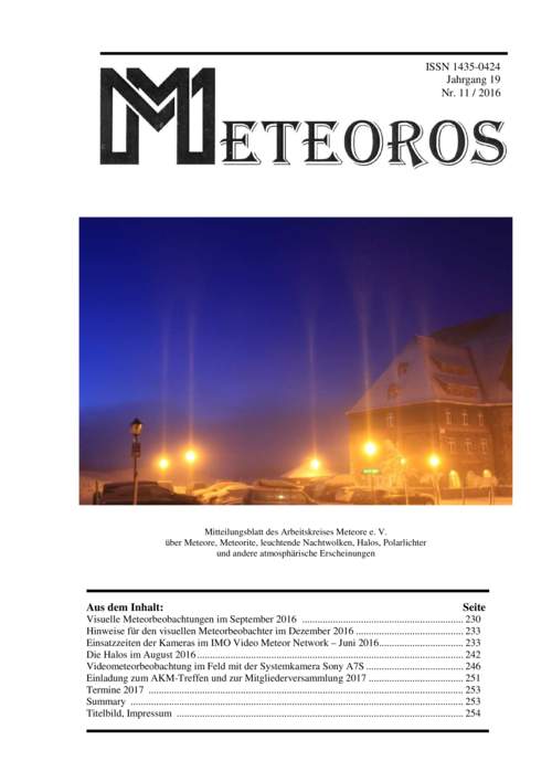 METEOROS No. 11/2016