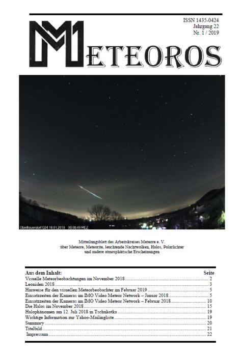 METEOROS No. 01/2019