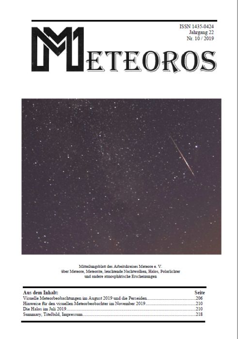 METEOROS No. 10/2019