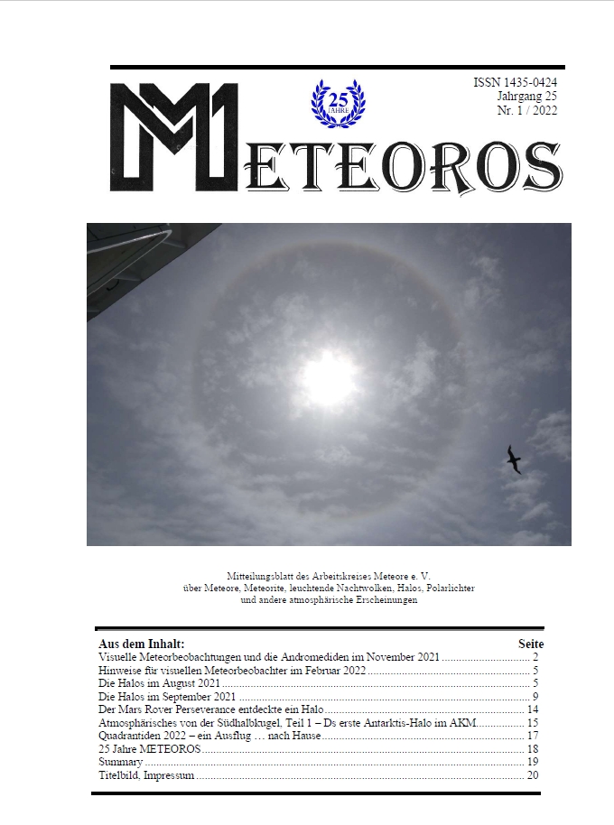 METEOROS No. 01/2022
