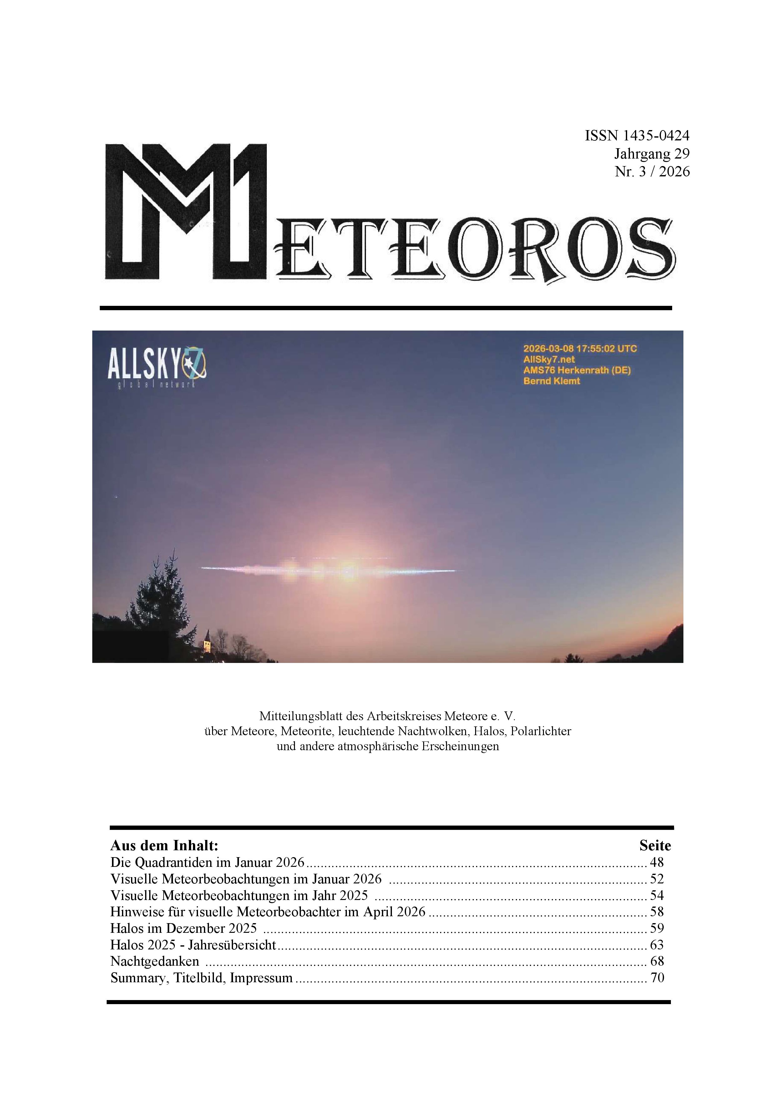 METEOROS No. 03/2026