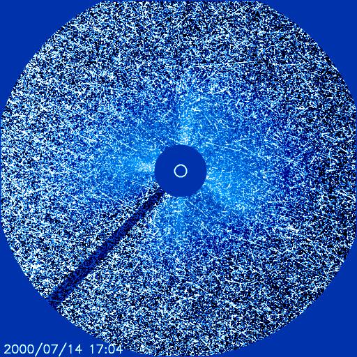 Proton snow on LASCO C3 Proton snow on LASCO C3